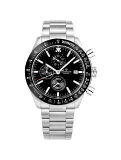 Pánské hodinky Giewont Chronograph Sapphire Silver Black GW8720-B2