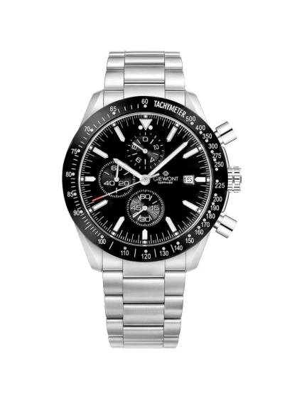 Pánské hodinky Giewont Chronograph Sapphire Silver Black GW8720-B2 Pánské hodinky Giewont Chronograph Sapphire Silver Black GW8720-B2