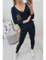 Sada s leopardím potiskem v námořnické modři Sada s leopardím potiskem v námořnické modři