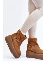 Kožené dámské boty na masivní podrážce Camel model 21644292 - Zazoo