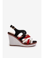 Sandály na Klínu S ramínky námořnická modrá Ellen Sandály na Klínu S ramínky námořnická modrá Ellen