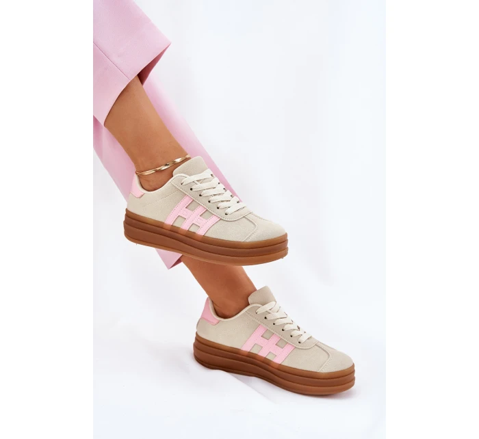 Dámské Tenisky Na Platformě Béžové Syliyana Dámské Tenisky Na Platformě Béžové Syliyana