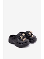 Dětské Sandály Dívčí Pěnové S Mašlí A Dekoracemi Černé Selvana Dětské Sandály Dívčí Pěnové S Mašlí A Dekoracemi Černé Selvana