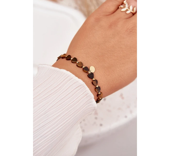 Náramek model 21776889 ze chirurgické oceli hnědý - Boto Náramek model 21776889 ze chirurgické oceli hnědý - Boto