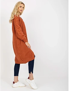 Dámský svetr LO SW LK 3001 kardigan.82P tmavě oranžový