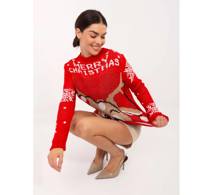 Sweter MI SW model 21791106 czerwony - FPrice Sweter MI SW model 21791106 czerwony - FPrice