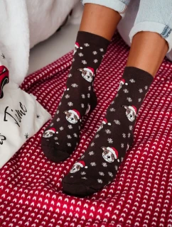 Dámské vánoční ponožky Buldoci a sněhové vločky 1283.039