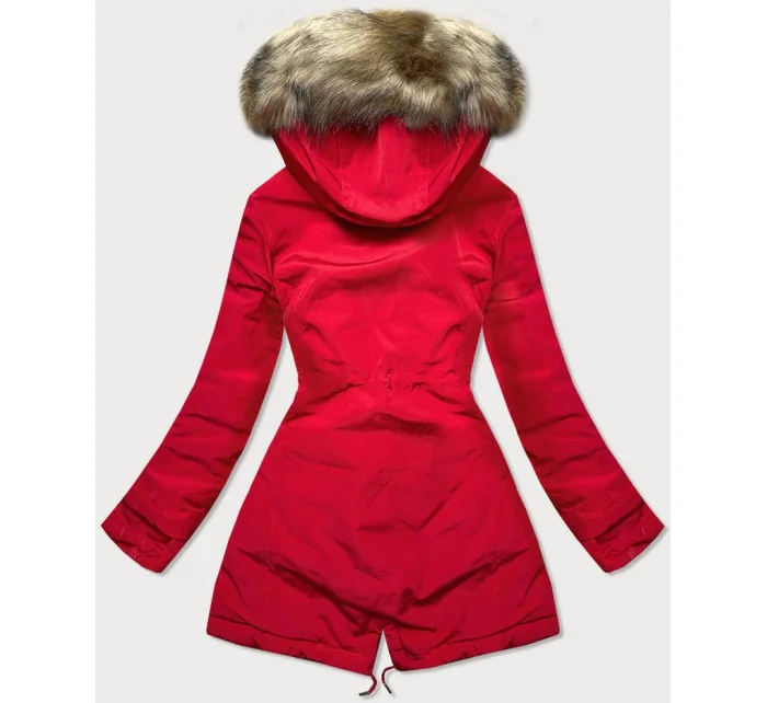 Červeno-hnědá oboustranná dámská bunda (w555) Červeno-hnědá oboustranná dámská bunda (w555)