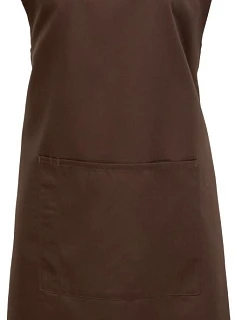 Premier PR 154 Zástěra s laclem a kapsou na břiše "Colours" 39.0154 brown