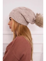 Fleecová čepice Carolina K243 béžová