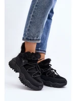 Dámské boty trapery s kožešinou černé model 21643992 - EVENTO