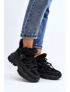 Dámské boty trapery s kožešinou černé model 21643992 - EVENTO