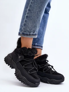 Dámské boty trapery s kožešinou černé model 21643992 - EVENTO