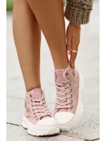 Zateplené Dámské Tenisky Na Platformě Big Star model 21676727 Růžové - Big Star Shoes Zateplené Dámské Tenisky Na Platformě Big Star model 21676727 Růžové - Big Star Shoes