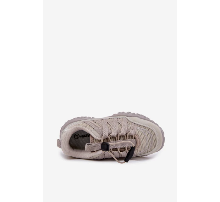 Dětské tenisky se stahováním světle béžové Nanelita