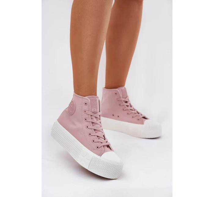 Dámské Tenisky Na Platformě Big Star model 21695247 Růžové - Big Star Shoes Dámské Tenisky Na Platformě Big Star model 21695247 Růžové - Big Star Shoes