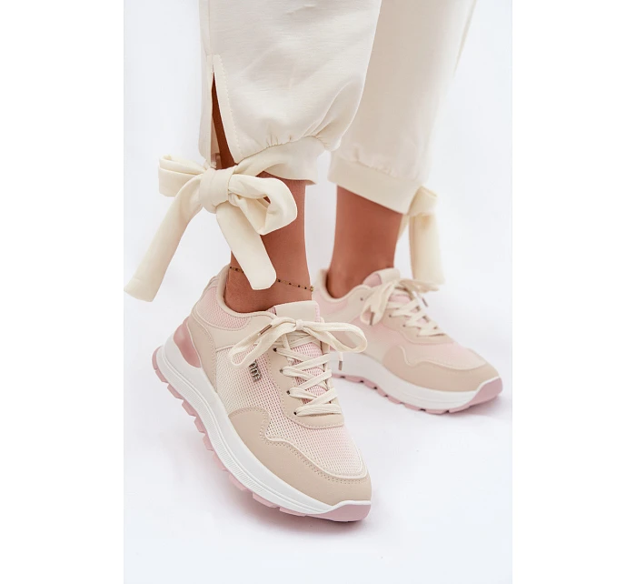 Dámské tenisky na platformě Béžové model 22099931 - Boto Dámské tenisky na platformě Béžové model 22099931 - Boto
