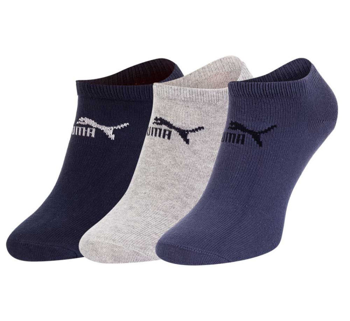 Puma 3Pack Ponožky 887497 Námořnická modrá/modrá/šedá