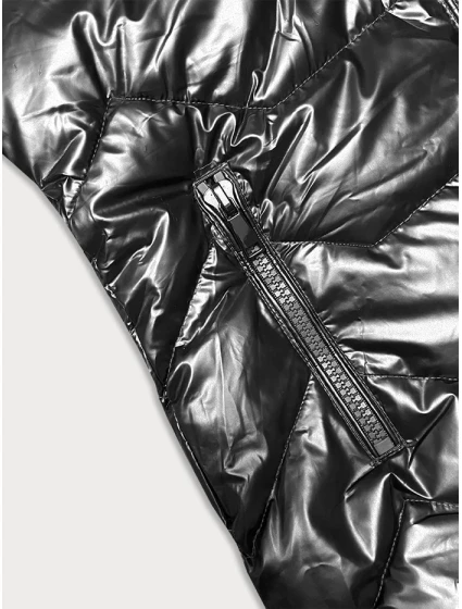 Zimní bunda s kapucí model 21875974 grafitová J Style - Good looking