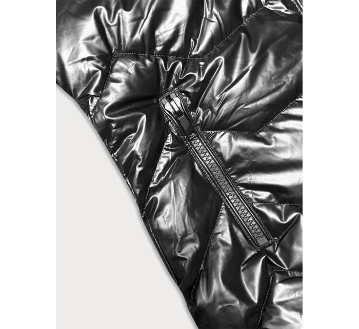 Zimní bunda s kapucí  (16M9122-105) grafitová - J Style