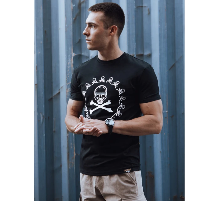 Pánské tričko s potiskem černé FashionStreet RX5580