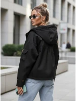 Kurtka przejściowa damska z kapturem i czarna model 22035960 - FashionStreet