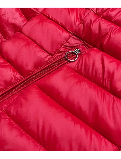 Červená oboustranná dámská prošívaná bunda model 16807314 - S'WEST Červená oboustranná dámská prošívaná bunda model 16807314 - S'WEST