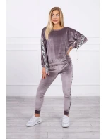 Velurová souprava Love grey Velurová souprava Love grey