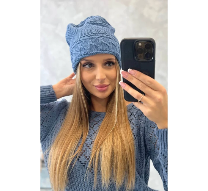 Dámská čepice denim model 18751597 - K-Fashion Dámská čepice denim model 18751597 - K-Fashion