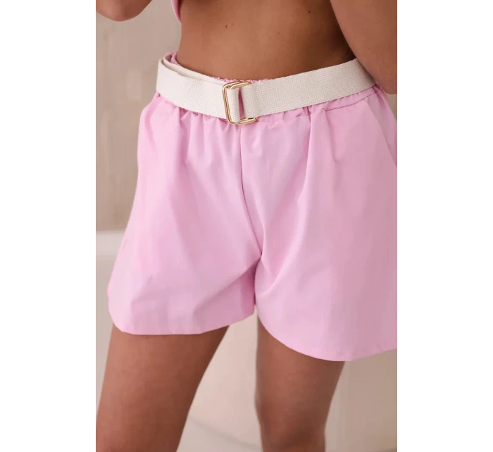 Sada s potiskem new punto halenkové + šortky světle růžová Sada s potiskem new punto halenkové + šortky světle růžová