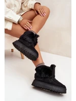 Dámské Sněhule Na Platformě S Kožešinou A Šněrováním Big Star model 21705911 Černé - Big Star Shoes Dámské Sněhule Na Platformě S Kožešinou A Šněrováním Big Star model 21705911 Černé - Big Star Shoes