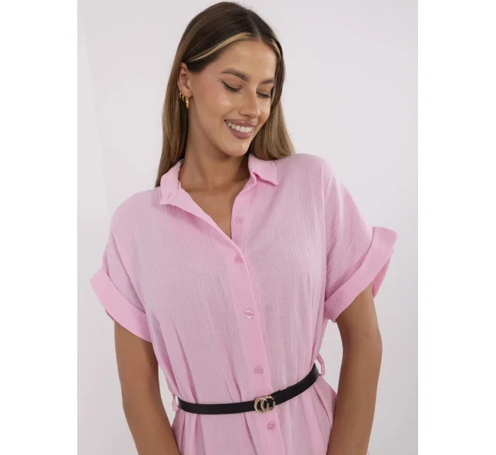 Sukienka MI SK model 21121803 jasny różowy - FPrice Sukienka MI SK model 21121803 jasny różowy - FPrice