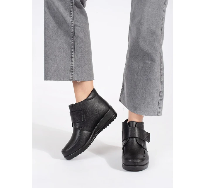 Pěkné kotníčkové boty dámské černé platforma Pěkné kotníčkové boty dámské černé platforma
