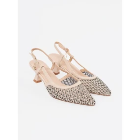 Výborné dámské  lodičky Jasnobeżowy na širokém podpatku