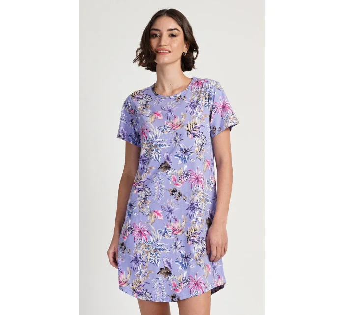 Dámská noční košile s krátkým rukávem model 19902956 - Vienetta Dámská noční košile s krátkým rukávem model 19902956 - Vienetta