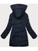 Tmavě modrá asymetrická dámská bunda model 21247325 - LHD