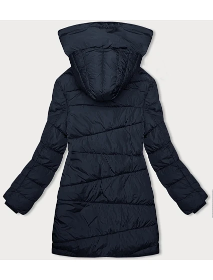 Tmavě modrá asymetrická dámská bunda model 21247325 - LHD