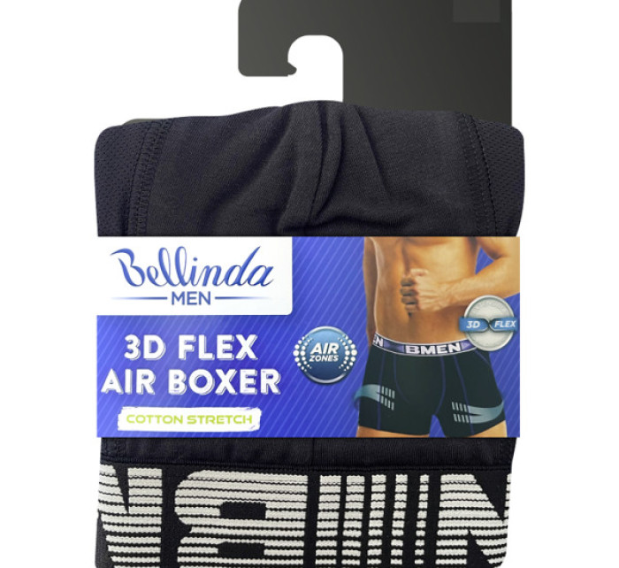 Pánské boxerky s 3D flex bavlnou vhodné pro sport 3D FLEX AIR BOXER - BELLINDA - černá
