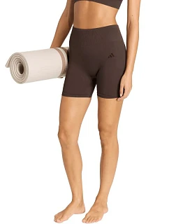 Dámské legíny adidas Workout Essentials Knit 4 Inch Leggings brown KE5841 dámské