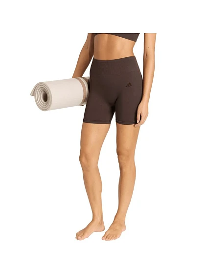 Dámské legíny adidas Workout Essentials Knit 4 Inch Leggings brown KE5841 dámské