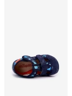 Pantofle Dětské Na Suchý Zip S  Modré model 21682771 - Milami