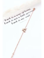 Náramek Na řetízku Se Zirkony Růžové Zlato