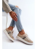 Dámské kožené tenisky D&A béžové Dámské kožené tenisky D&A béžové
