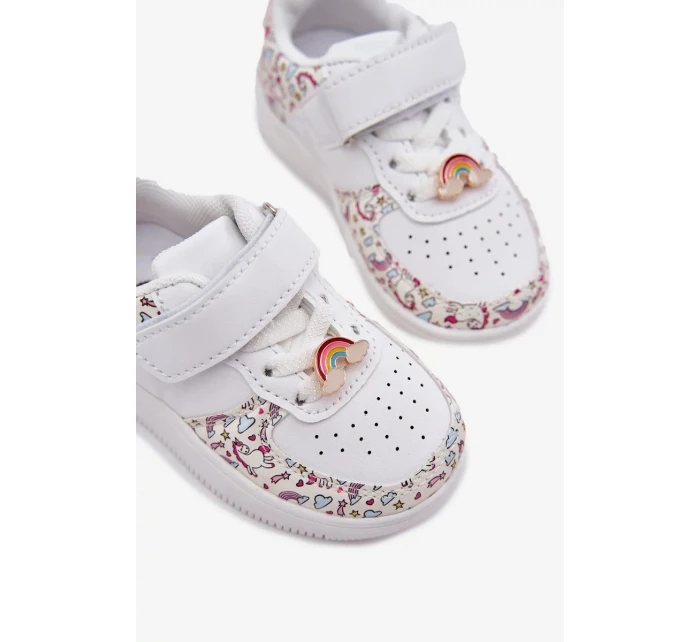Dětské sportovní sneakers s jednorožci Thalia – bílé Dětské sportovní sneakers s jednorožci Thalia – bílé