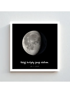 Personalizovaný plakát v rámu - čtverec 20x20 - měsíční fáze