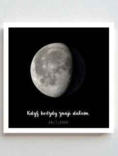 Personalizovaný plakát v rámu - čtverec 20x20 - měsíční fáze