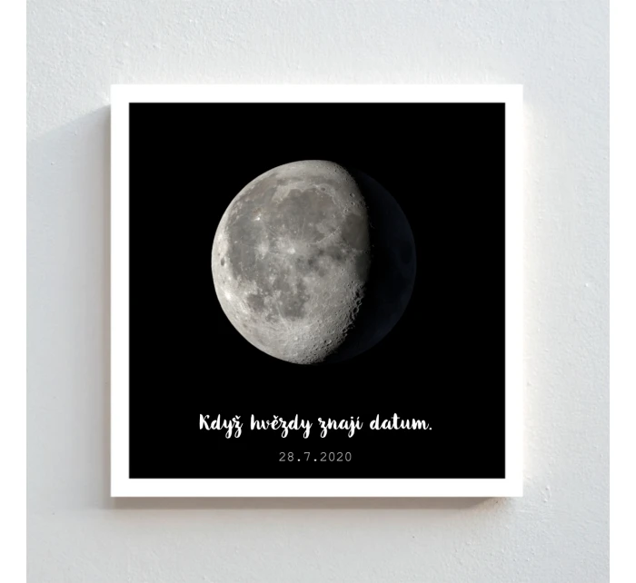 Personalizovaný plakát v rámu - čtverec 20x20 - měsíční fáze