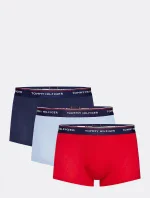 Boxerky 3pcs 1U87903841-020 červenomodrá - Tommy Hilfiger