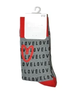 Vzorované pánské ponožky Steven art.136 Srdíčka