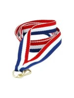 Stuha 22 mm - červená, bílá a modrá